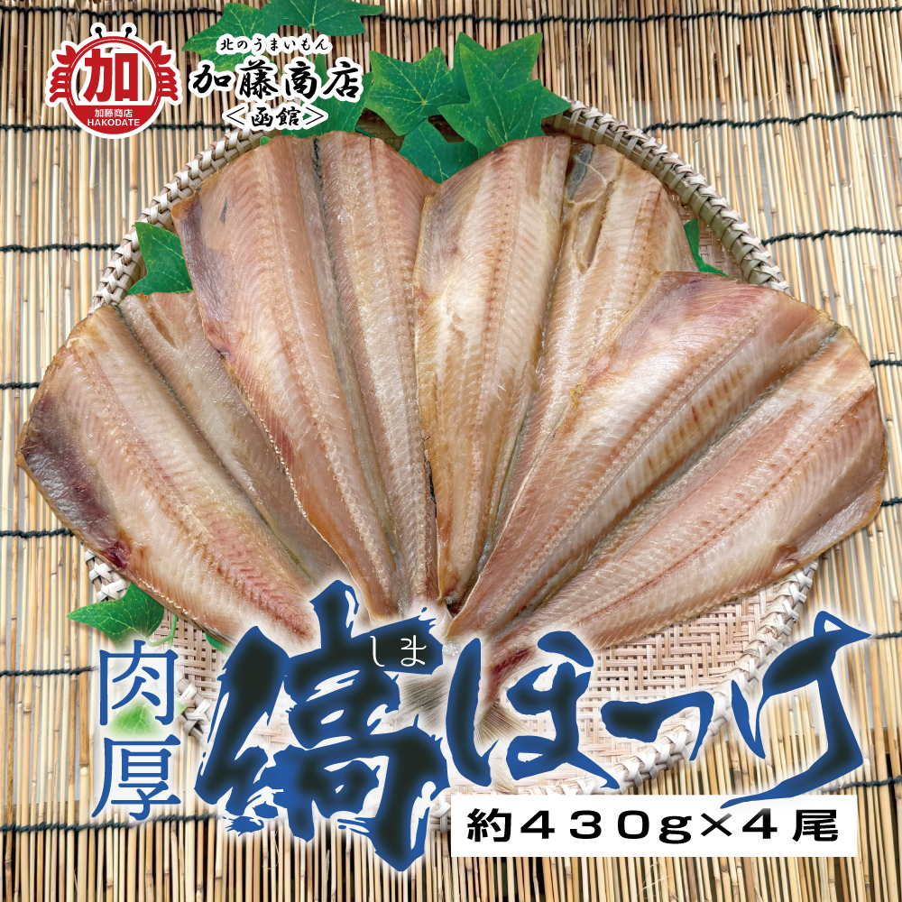 北のうまいもん加藤商店＜函館＞ | 肉厚 縞ほっけ一夜干し 430g前後×4